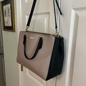 💥💥SOLD!!!💥💥Kate Spade Beige & Black Laurel Way Leighann Large Satchel